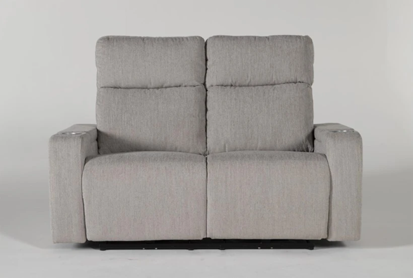 Isabel Bisque 61" Power Reclining Loveseat with Power Headrest, Cupholders, Storage & USB - 360