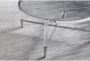 Meredith Round Glass Top Coffee Table - Detail