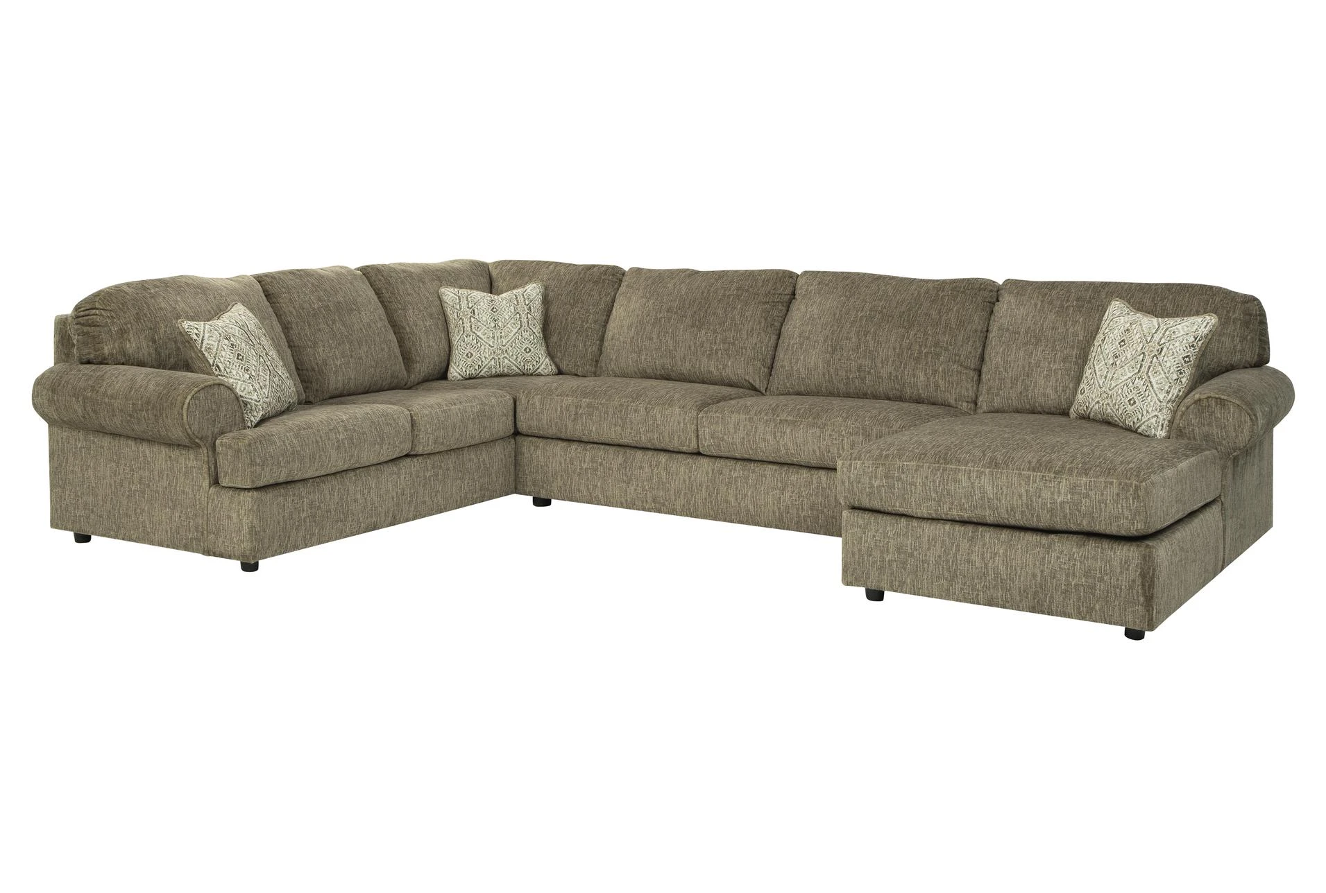 Hoylake Chocolate 3 Piece 143 Sectional With Right Arm Facing Chaise Living Spaces