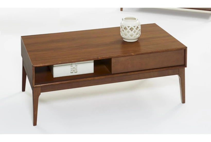 Mid-Century Modern Coffee Table With Storage - 360