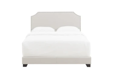Eastern King Button Tufted Upholstered  Bed-Fog