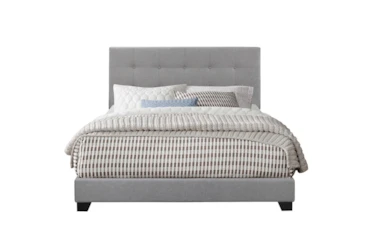 Queen Button Tufted Upholstered  Bed-Glacier