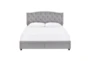 Twin Double Nail Trim Upholstered Storage Bed-Fog - Signature