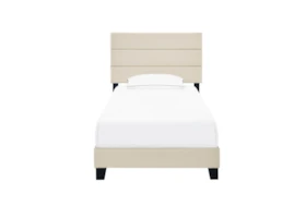 Twin Horizontal Channel Upholstered Bed-Linen