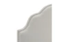 Twin Bell Shaped Upholstered Headboard-White - Detail