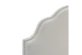 Full/Queen Bell Shaped Upholstered Headboard-White - Detail