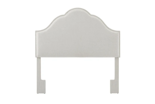 Full/Queen Bell Shaped Upholstered Headboard-White - 360