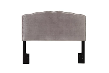 Full/Queen Serpentine Curved Upholstered Headboard-Shimmer