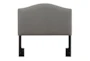 Full/Queen Nail Trim Camelback Upholstered Headboard-Ash - Signature