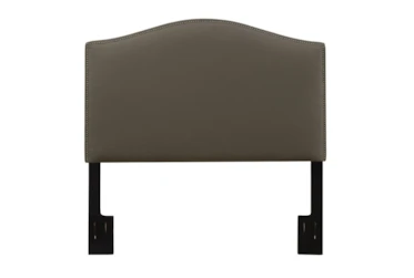 King/Cal King Nail Trim Upholstered Headboard-Taupe