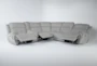 Terence Pebble 138" 6 Piece Power Reclining Modular Sectional with Power Headrest & USB - Recline