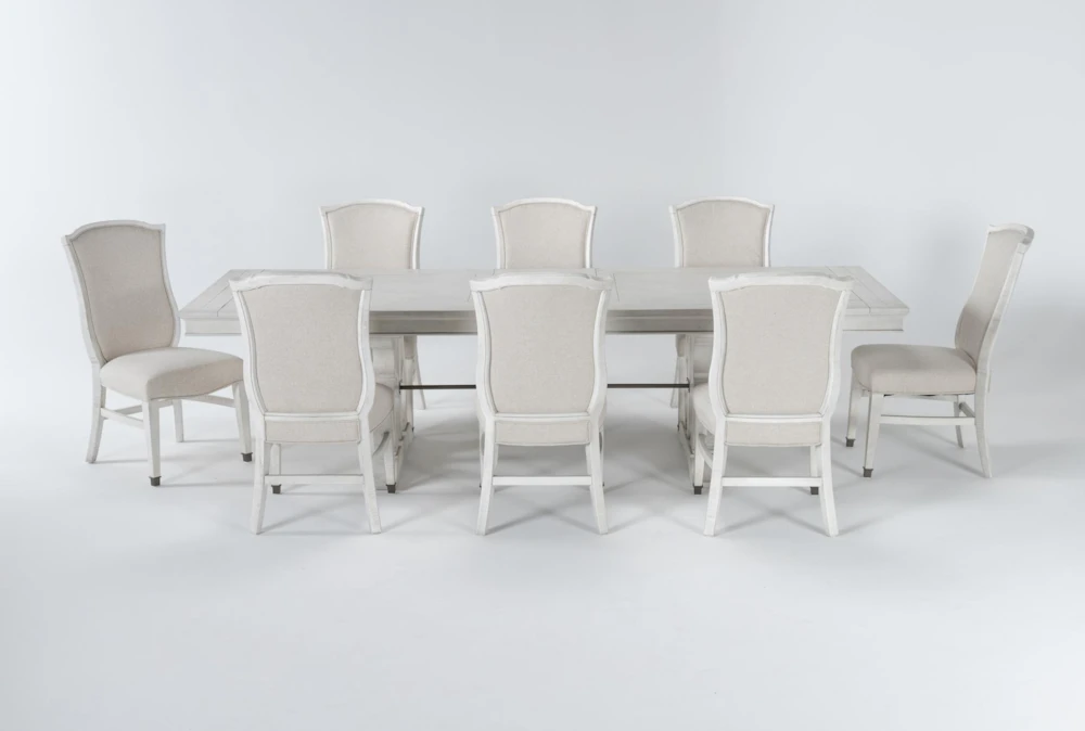 Martin Extension Dining With Upholstered Side Chairs Set For 8