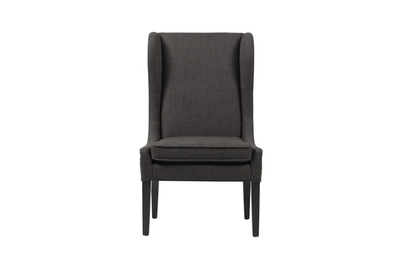 Edie Charcoal Wingback Dining Chair - 360