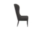 Edie Charcoal Wingback Dining Chair - Side