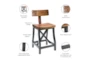 Benjamin 26" Counter Stool With Back - Detail