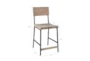 Grayson Grey 24" Counter Stool With Back - Detail