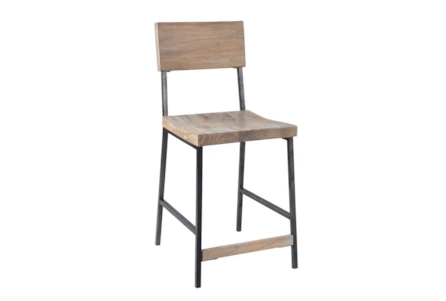 Grayson Grey 24" Counter Stool With Back