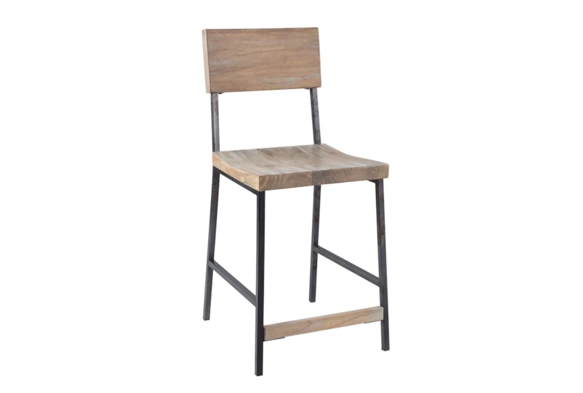 Grayson Grey 24" Counter Stool With Back - 360