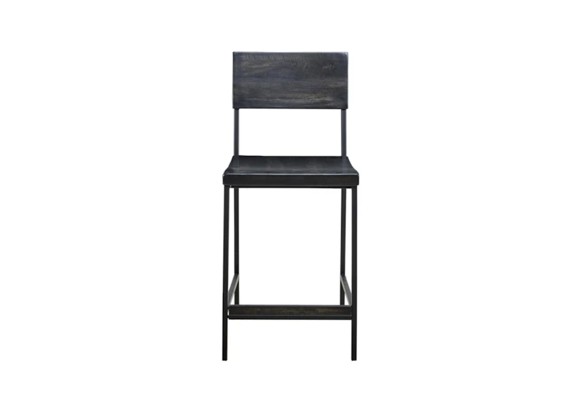 Grayson Black 24" Counter Stool With Back - 360