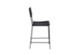 Grayson Black 24" Counter Stool With Back - Side