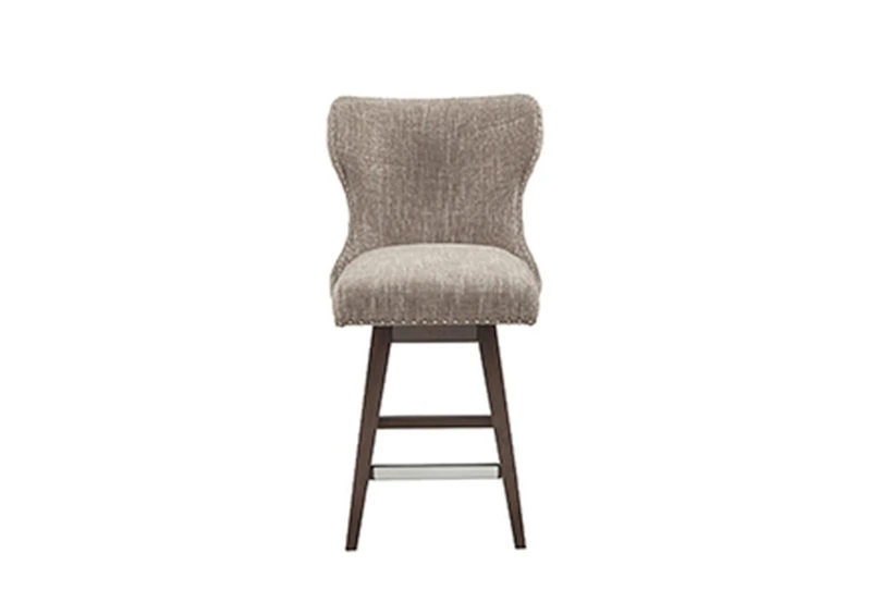 Arlette Camel 27" Swivel Counter Stool With Back - 360
