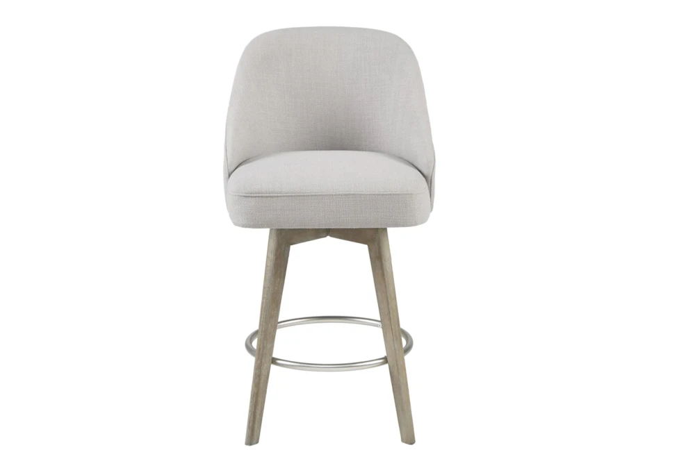 Ainsley Grey 26" Swivel Counter Stool With Back