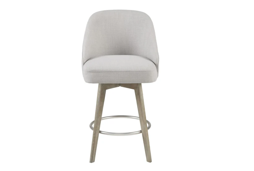 Ainsley Grey 26" Swivel Counter Stool With Back - 360