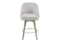 Ainsley Grey 26" Swivel Counter Stool With Back - Signature