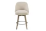 Ainsley Sand 26" Swivel Counter Stool With Back - Front