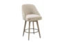 Ainsley Sand 26" Swivel Counter Stool With Back - Signature