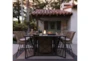 Capri Outdoor Firepit Bar Table With Two Bar Tables And Eight Round Barstools - Room