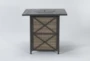 Capri 42" Outdoor Fire Pit Bar Table - Front
