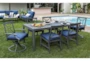 Martinique Navy Outdoor Dining Side Chair - Room