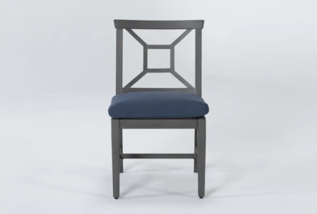 Martinique Navy Outdoor Dining Side Chair