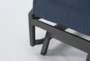 Martinique Navy Outdoor Glider Lounge Chair - Detail