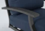 Martinique Navy Outdoor Swivel Lounge Chair - Detail
