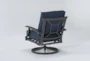 Martinique Navy Outdoor Swivel Lounge Chair - Side