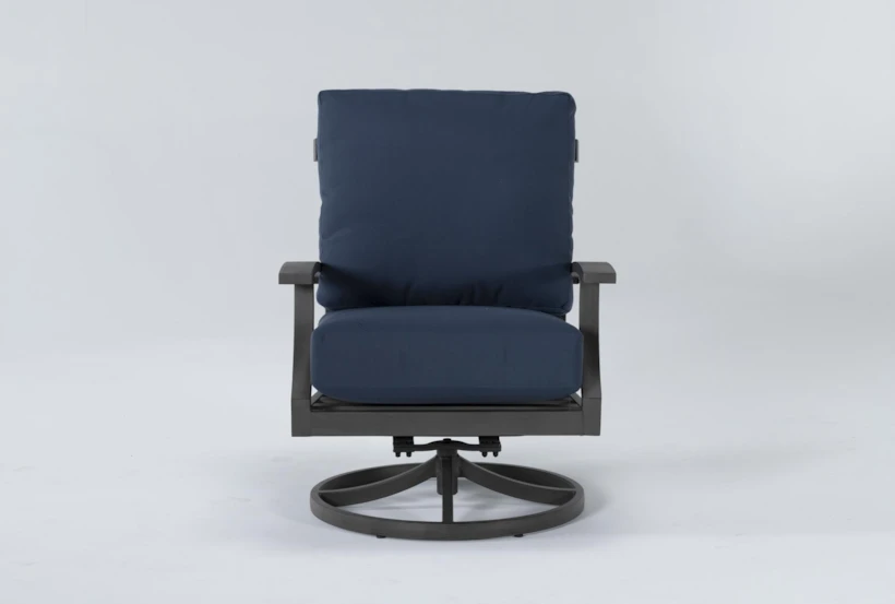 Martinique Navy Outdoor Swivel Lounge Chair - 360
