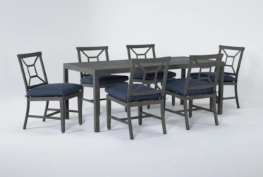 Martinique Outdoor 7 Piece Dining Set With Side Chairs