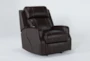 Bilbao Chocolate Power Glider Recliner With Massage And Power Headrest - Side