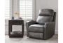 Seville Grey Leather Power Lift Recliner With Massage & Power Headrest - Room