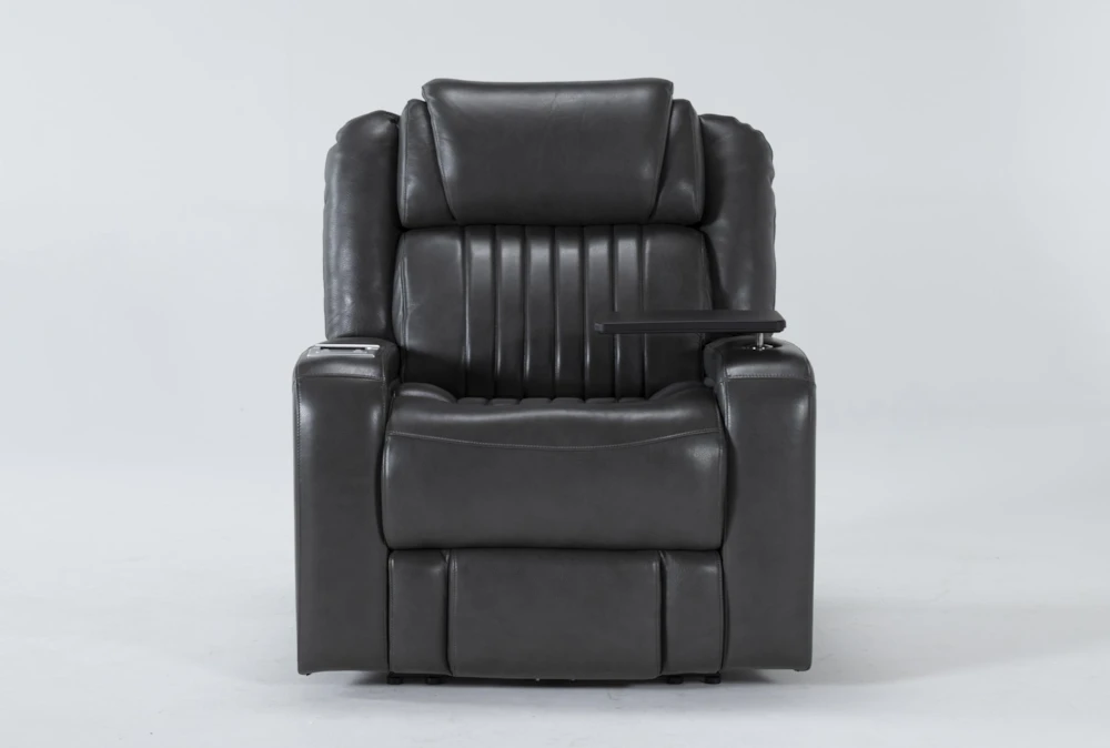 Madrid Leather Home Theater Power Wallaway Recliner with Power Headrest, Power Lumbar & USB