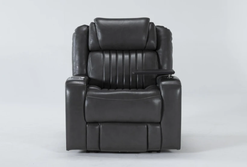 Madrid Leather Home Theater Power Wallaway Recliner with Power Headrest, Power Lumbar & USB - 360