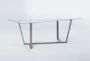 Daphne 79" Glass Dining Table - Side