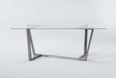 Daphne 79 Inch Glass Dining Table