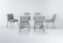 Daphne 79" Glass Dining With Side Chair Set For 6 - Signature