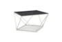 Aria Glass Square Coffee Table - Side