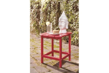 Verbena Red Outdoor End Table