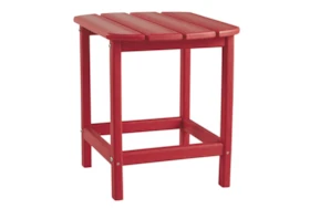 Verbena Red Outdoor End Table