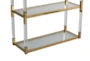 Shiny Gold 71" Bookcase - Detail